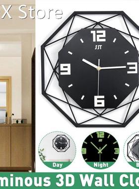 35cm Luminous Wall Clocks Night Lights Watch Horloge 3D Wall