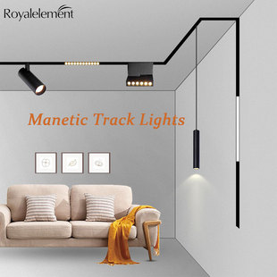Magnetic LED Track Light Fixture 6W 12W 20W 48V DC Ceiling R