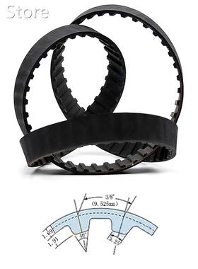 1Pcs 330L-371L Timing Belt Black Rubber Close Loop Synchrono