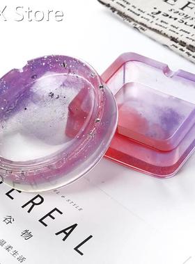 1pc White Resin Silicone Coaster Ashtray Mold Jewelry Contai