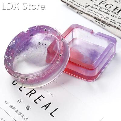 1pc White Resin Silicone Coaster Ashtray Mold Jewelry Contai