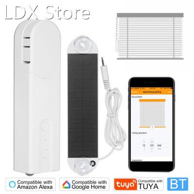 Tuya Curtain Motor WiFi Solar Powered BT Control Smart Blind