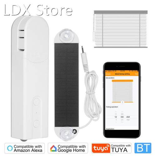 Tuya Curtain Motor WiFi Solar Powered BT Control Smart Blind