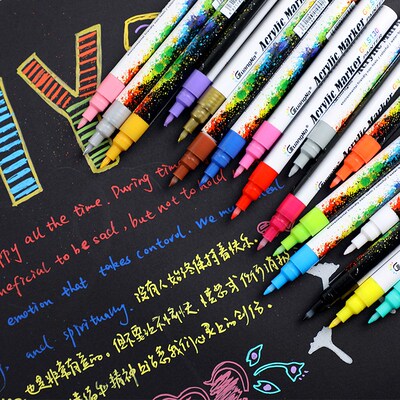 18 Colors/Set 0.7mm Acrylic Paint Marker pen for Ceramic Roc