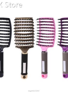 Salon Professional Bristle & Nylon Hairbrush Scalp Massa