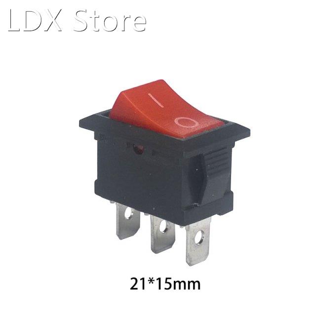 50pcs 100pcs KCD101 21*15mm 3PIN SPST switch on off Snap-in