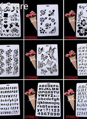 Layering Stencils Album Scrapbooking Drawing Painting Templa