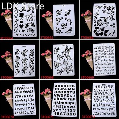 Layering Stencils Album Scrapbooking Drawing Painting Templa