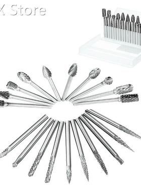 20pcs 3mm Shank Tungsten Carbide Steel Rotary Burr Die Grind