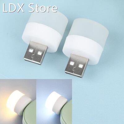 2pcs USB Plug Lamp Computer Mobile Power Charging USB Readin