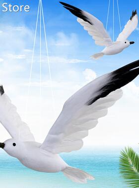 1PC Vintage Fake Artificial Feathered Seagull Decoy Realisti