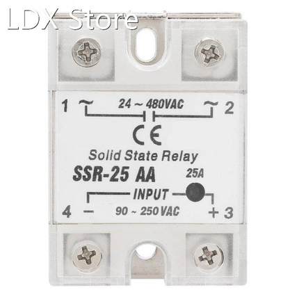 SSR-25 AA 25A Solid State Relay Module SSR AC-AC Input 90-25