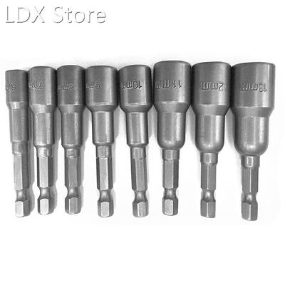 8pcs 1/4 inch Hex netic Nut Driver Socket Set Metric Impact