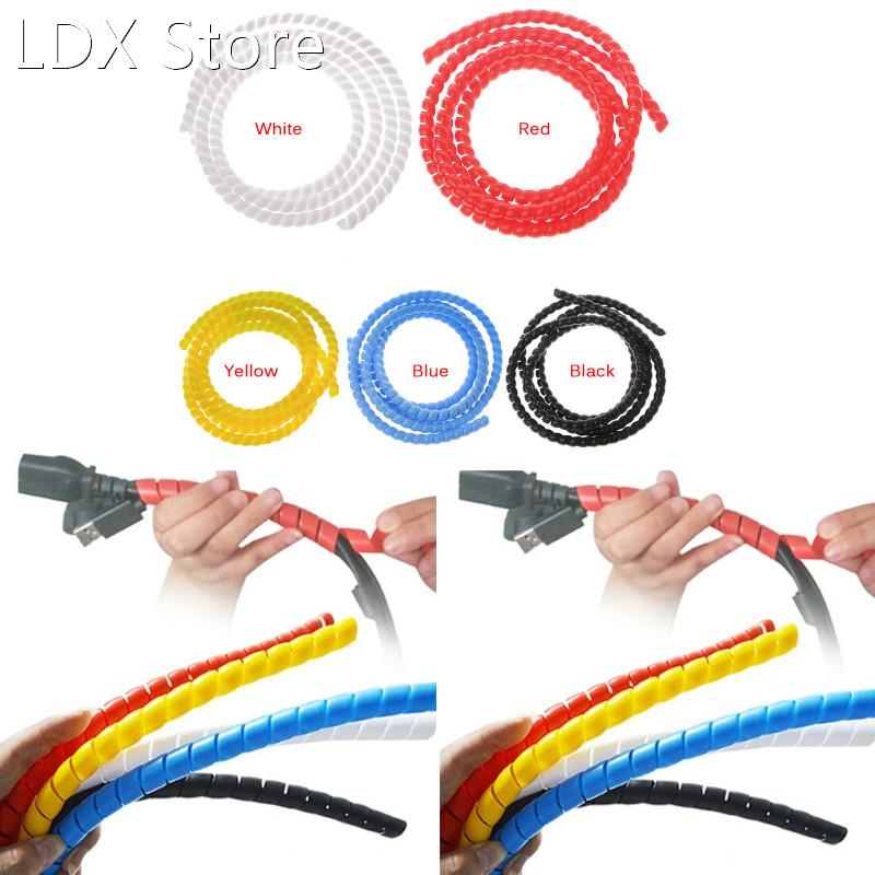 1M 10mm/14mm Spiral Wire Organizer Wrap Tube Flame Retardant
