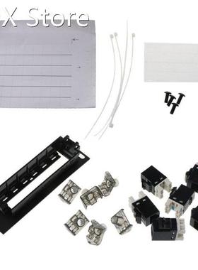 6-Port Patch Panel - Blank 1U Keystone Panel For Ethernet Ca