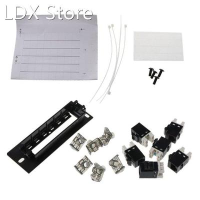 6-Port Patch Panel - Blank 1U Keystone Panel For Ethernet Ca