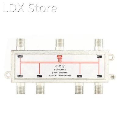 6 Way Satellite Antenna Cable TV Signal Splitter Distributor