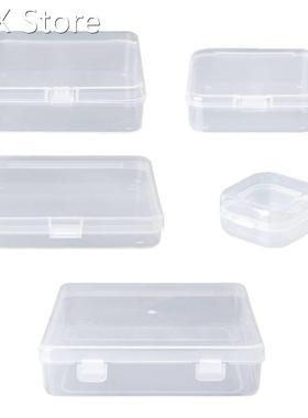 Square Transparent Plastic Jewelry Storage Boxes Beads Craft