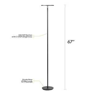Tall Standing Modern LED Torchiere Floor Lamp for Living Roo