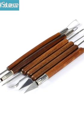 6pcs Clay Sculpting Set Wax Carving Pottery Tools Shapers Po