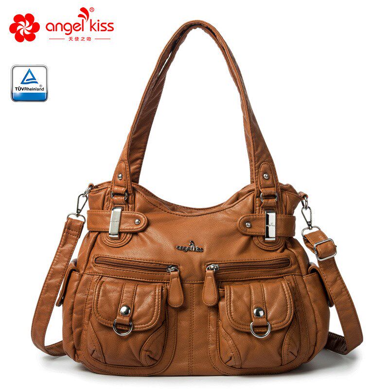 angel kiss brand skin friendly top handle satchel shoulder