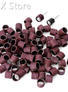 100PCS 80 Grit Sanding Drum Bands Sleeves Set With Sanding M