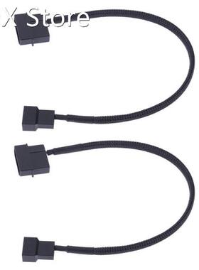2pcs Power Cable 27cm 12V 4pin IDE Molex to 1 Port 3Pin/4Pin