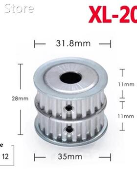 1Pcs XL20 Tooth Timing Pulley Double Round-Headed Synchronou