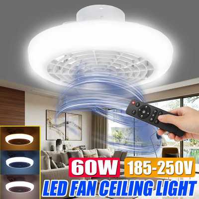60W Led Ceiling Fan Light Ceiling Fan with Lights Remote Con