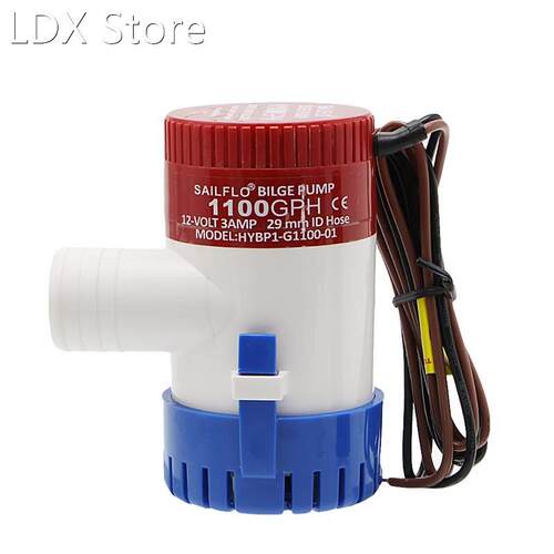 1100GPH 12V Bilge Pump 3AMP 12N Marine Water Pump Submersibl