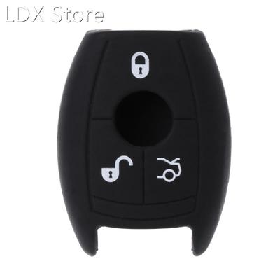 3 Buttons Silicone Car Key Fob Cover Case 适用于 Mercedes Be