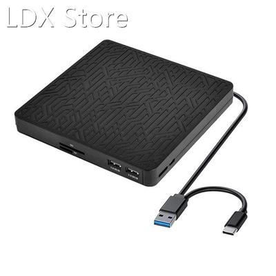 External DVD Drive, USB3.0/Type-C DVD CD ROM +/-RW Player fo