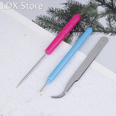 3Pcs Tweezer Quilling Needles Slotted Pen Tool Kit Quilling
