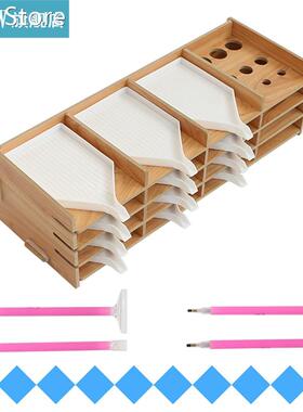 Multi-Layer Wooden Rack 5d DIY Diamond Painting Tool Storage