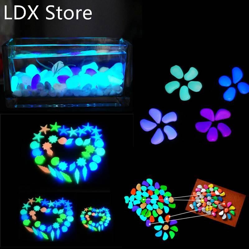 10Pcs Glow In The Dark Garden Pebbles Glow Stones Rocks 适用