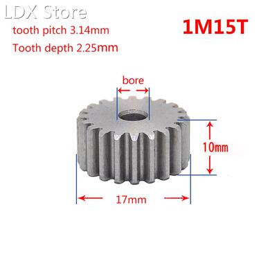 1 Modulus 15 Teeth Spur Gear Motor Gear Wheel No quenching 4