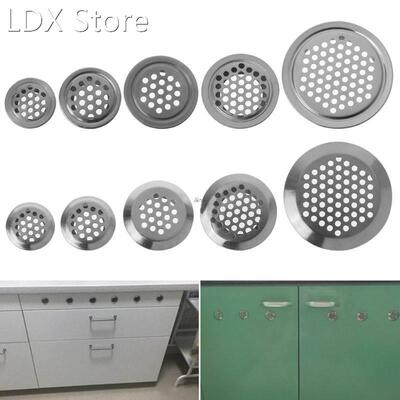 1PC Stainless Steel Air Vent Hole Ventilation Louver Round S