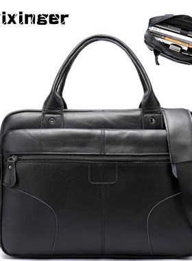 Men's Leather Laptop Briefcases Bags For Men Genuine Leathe