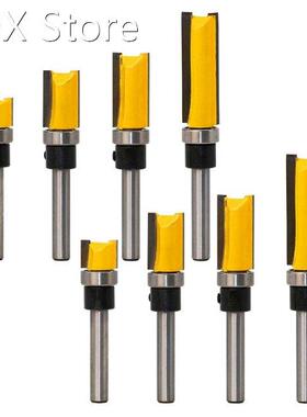 8Pcs Flush Trim Router Bits Top Bearing Router Bit 1/4 Inch