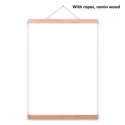 Magnetic Wooden Poster Hanger Photo Frame White Black DIY Pi