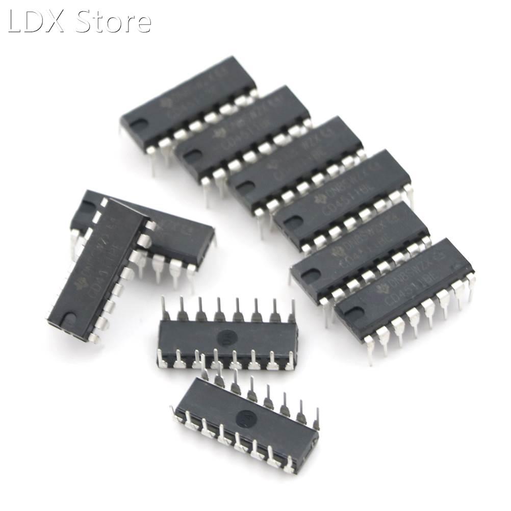 10pcs CD4511 CD4511BE 4511 CMOS BCD to 7 segment Latch Decod