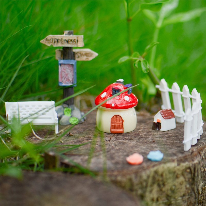 100PCS Miniature Ornaments Kit For DIY Fairy Garden Dollhou