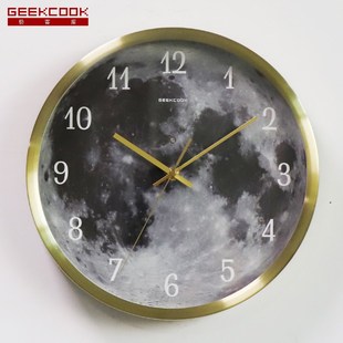 Luminous Creative Wall Clock Luxury Modern Simple Glass Meta