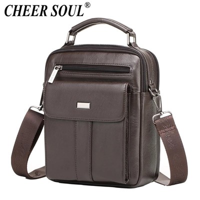 Genuine Leather Messenger Bag Men's Shoulder Bags for Men F