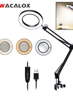 NEWACALOX 5X SB Magnifying Glass with LED Light Flexible Tab