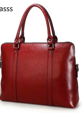 New Genuine Leather Briefcase For Woman Laptop Computer Bag