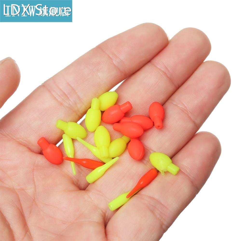 50 Pcs Fishing Floats Drift Tail Conspicuous Rubber Beans Co