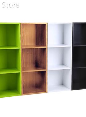 1/2/3/4 Tiers Brief Multifunction Wooden Bookcase Shelf Stan