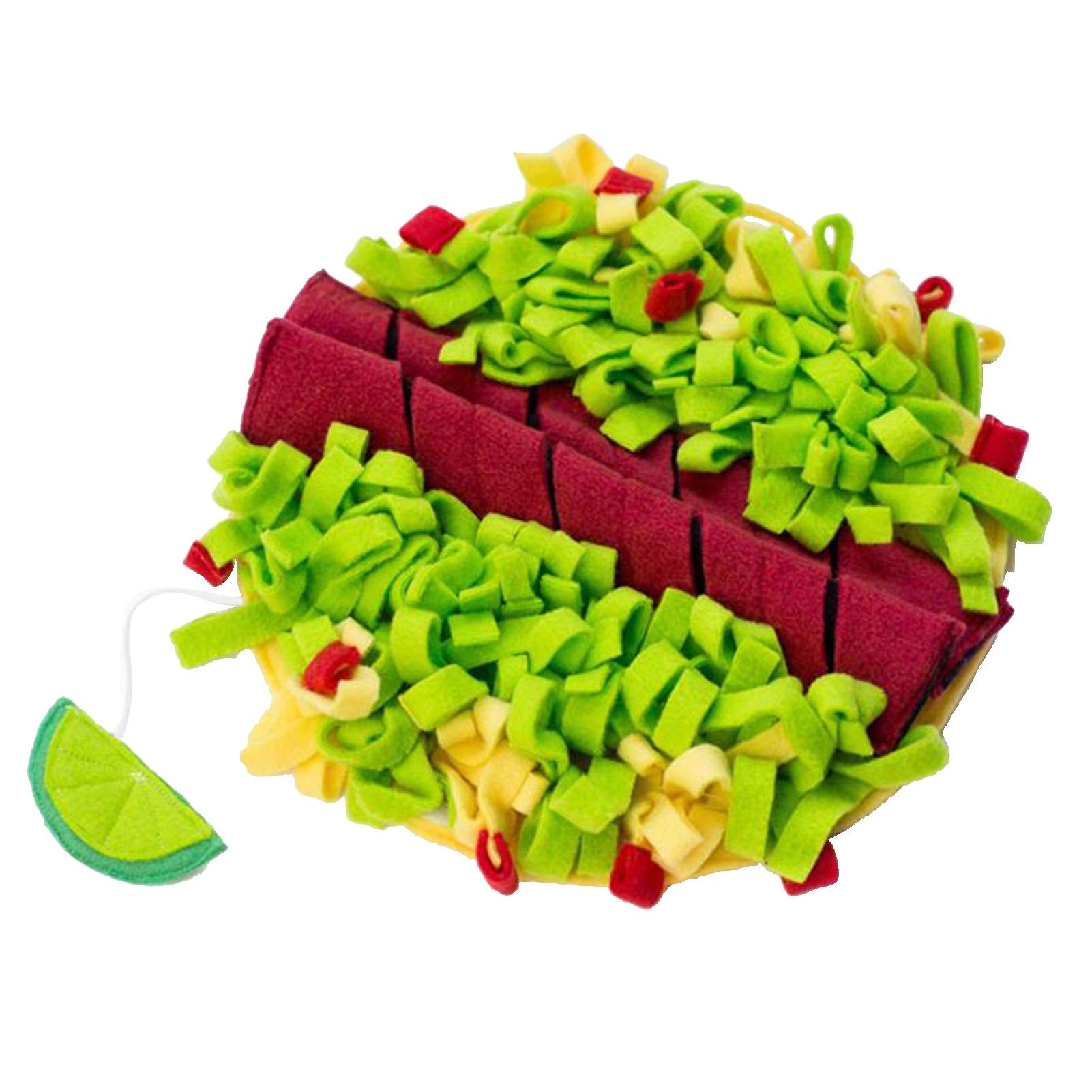 dog snuffle mat slow feeder mat taco shape mat for encourage