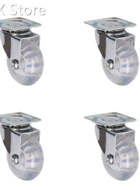 4pcs Transparent PU Caster Mute Universal Heavy Duty Furnitu